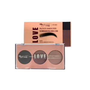 PALETA DE SOMBRA PARA SOBRANCELHAS COR 2 MAX LOVE 10G