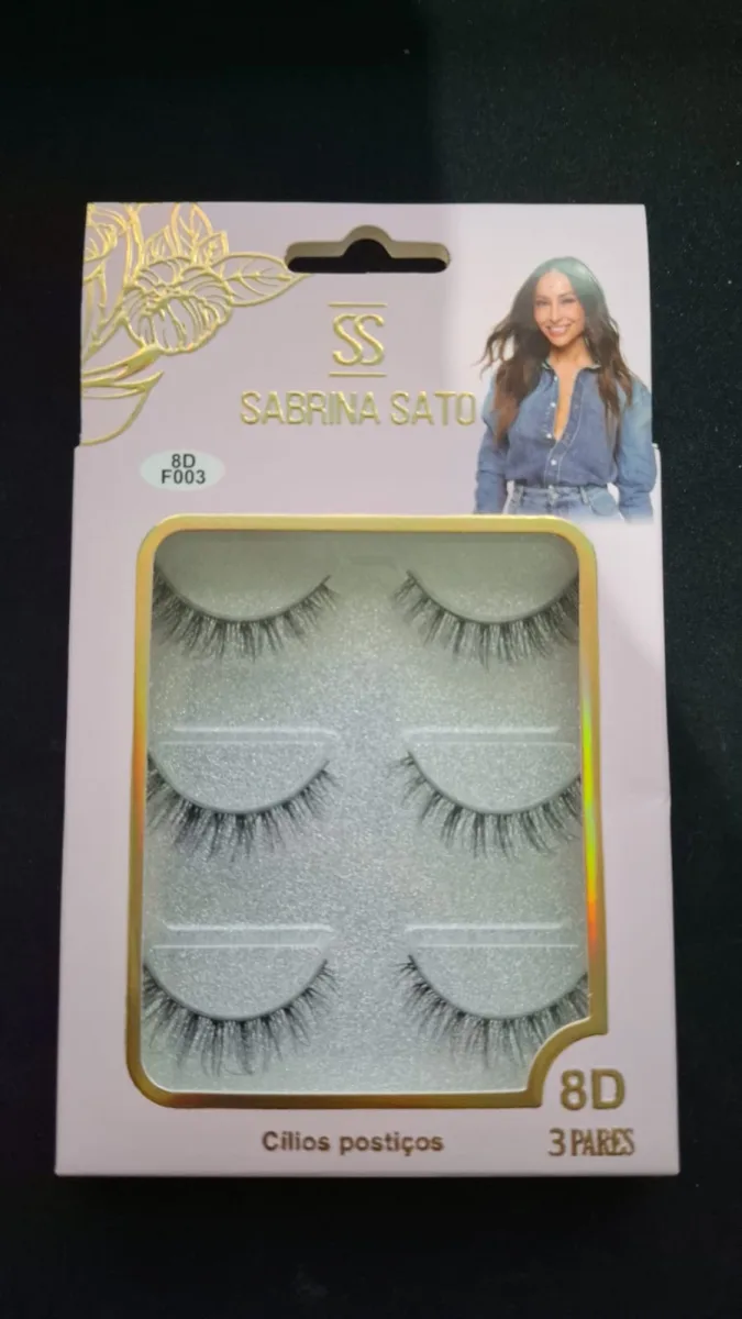 Cílios Postiços 8D 3 Pares Sabrina Sato