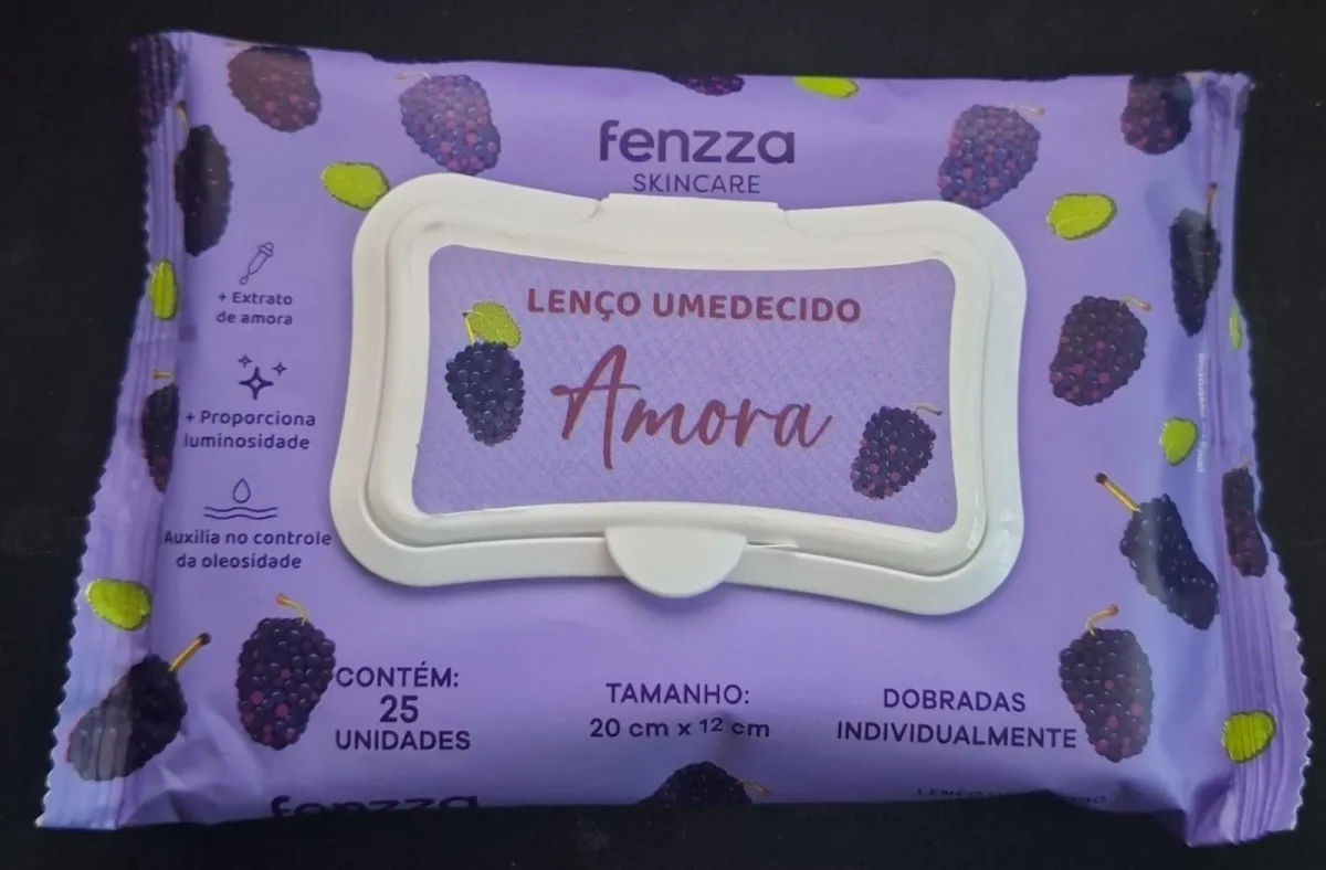Lenço Umedecido Amora Fenzza