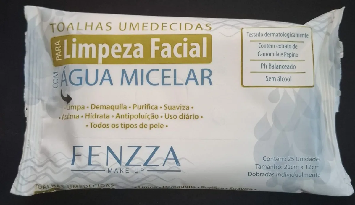 Toalhas Umedecidas Água Micelar Fenzza