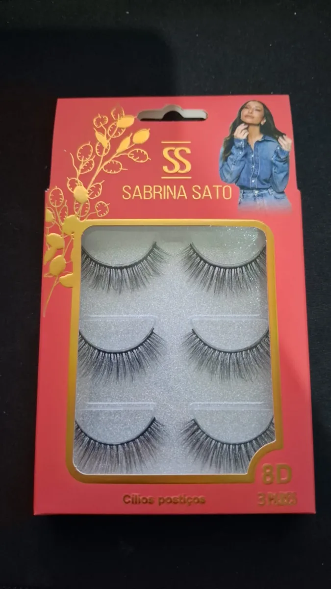 Cílios Postiços 8D 3 Pares Sabrina Sato